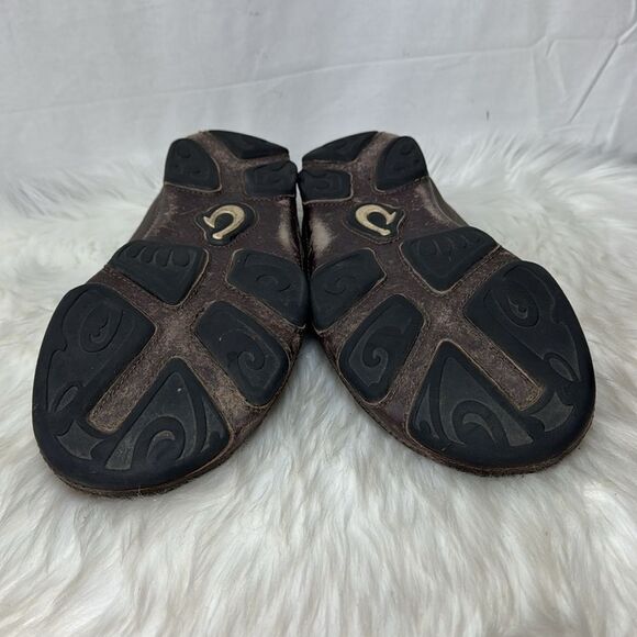 OluKai Moloa Shoe Slip On Java Nubuck Leather Sz 9.5 - Picture 6 of 7